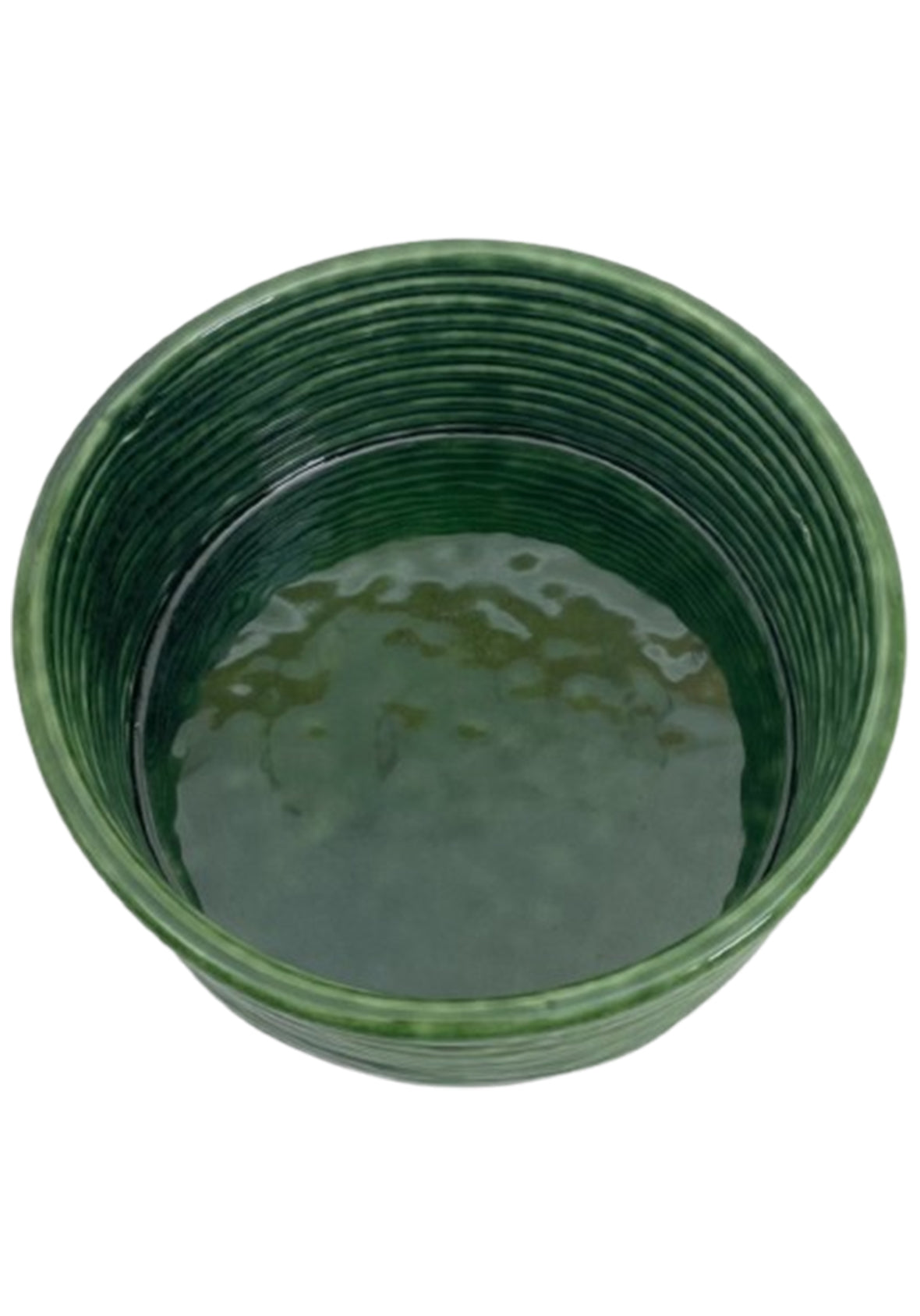 Bandeja Acanalada Verde Cerámica -Esmerald