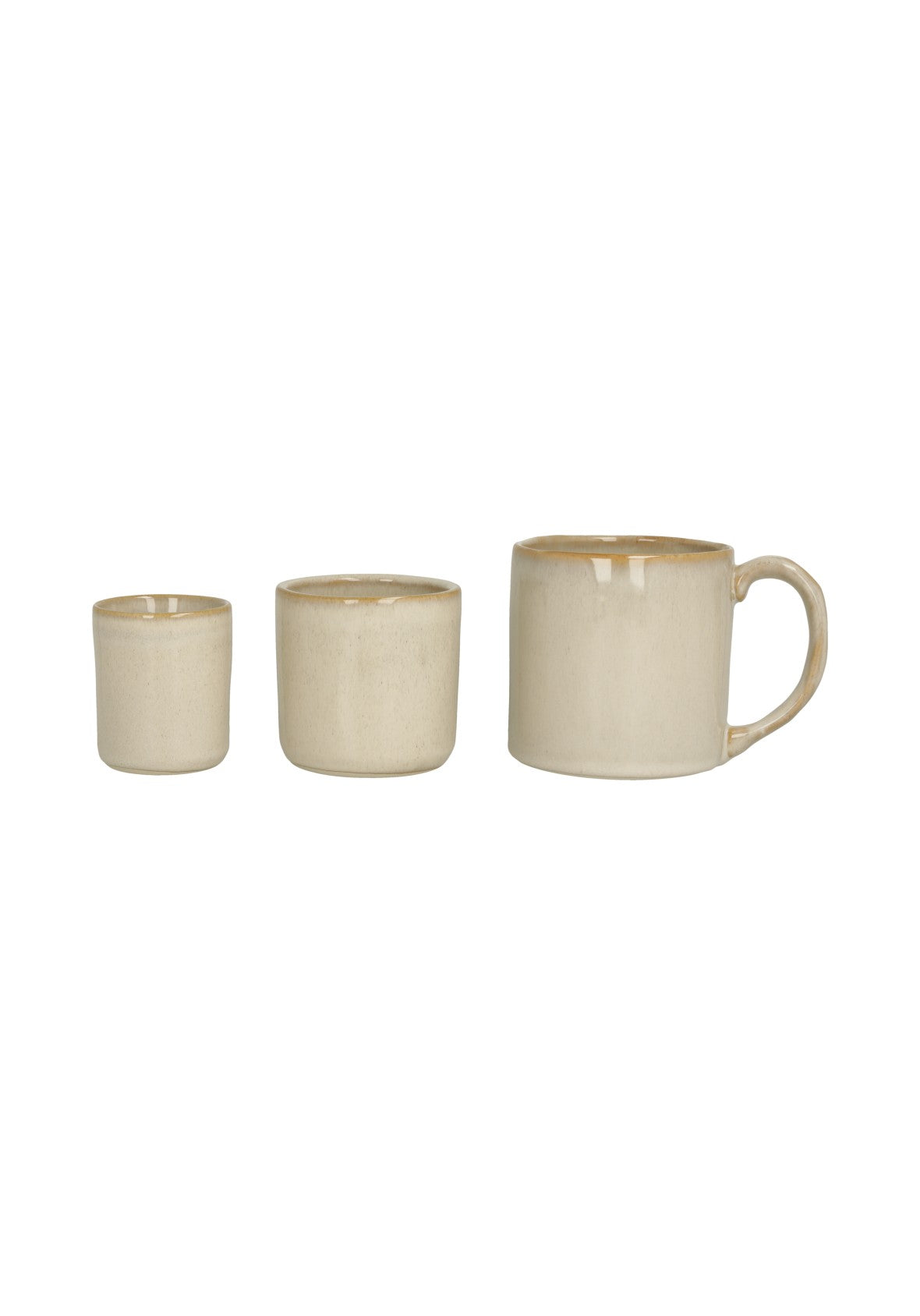 Set de 4 tazas sin asa para café espresso de cerámica – Colección ORGÁNICA – Hechas en Portugal