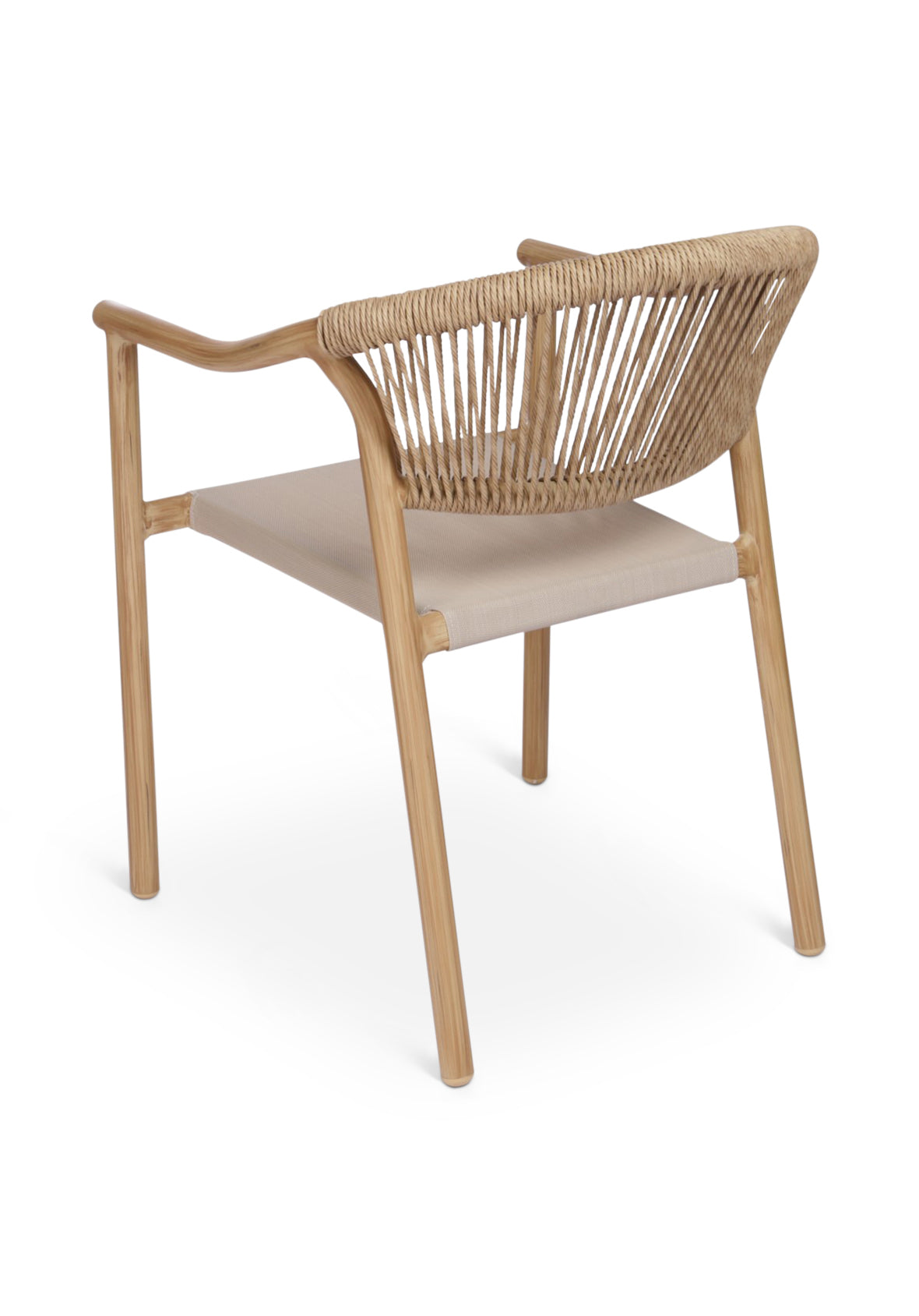 Silla de Exterior Alea de Aluminio con Respaldo Tejido Acabado Natural Claro