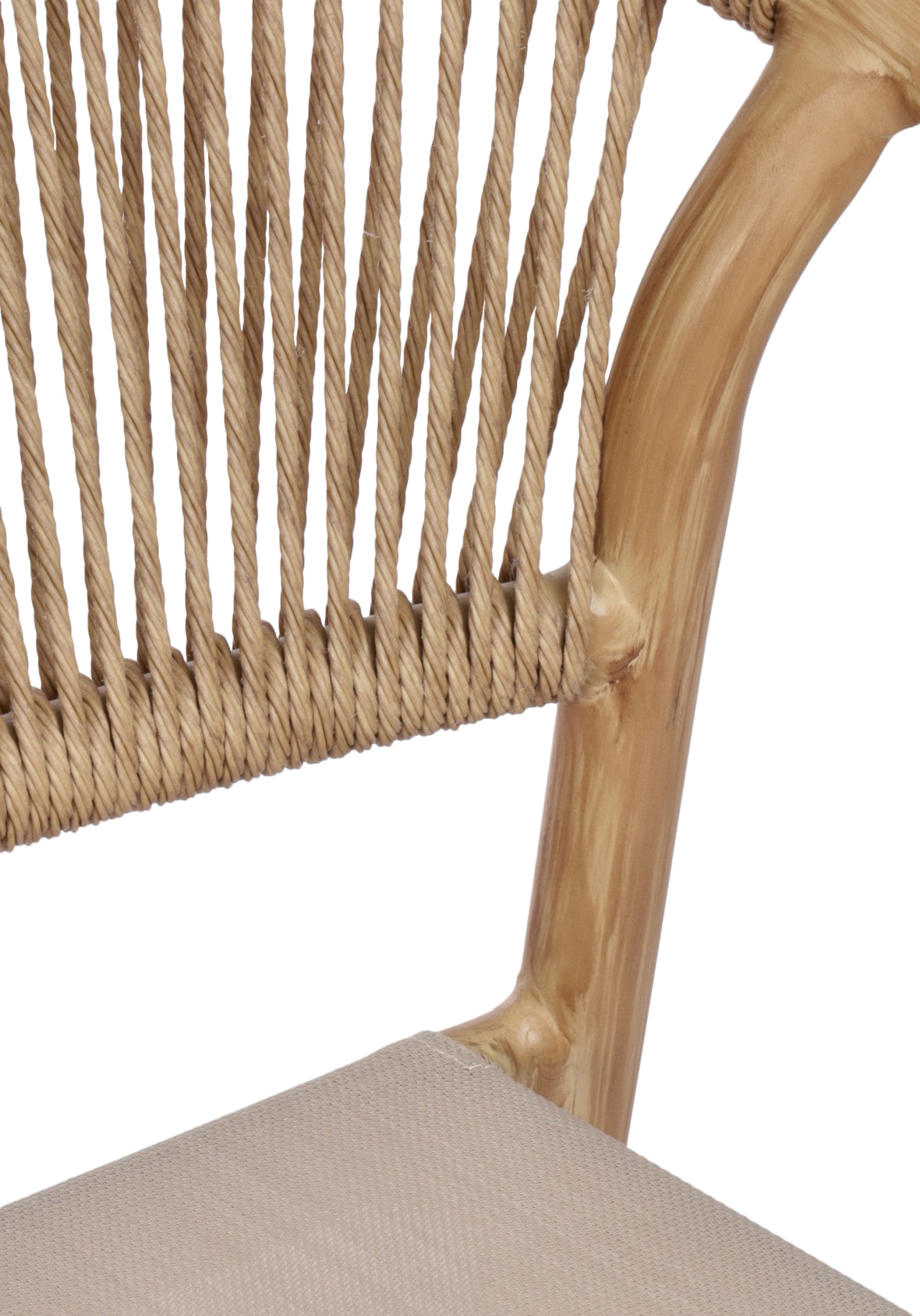 Silla de Exterior Alea de Aluminio con Respaldo Tejido Acabado Natural Claro