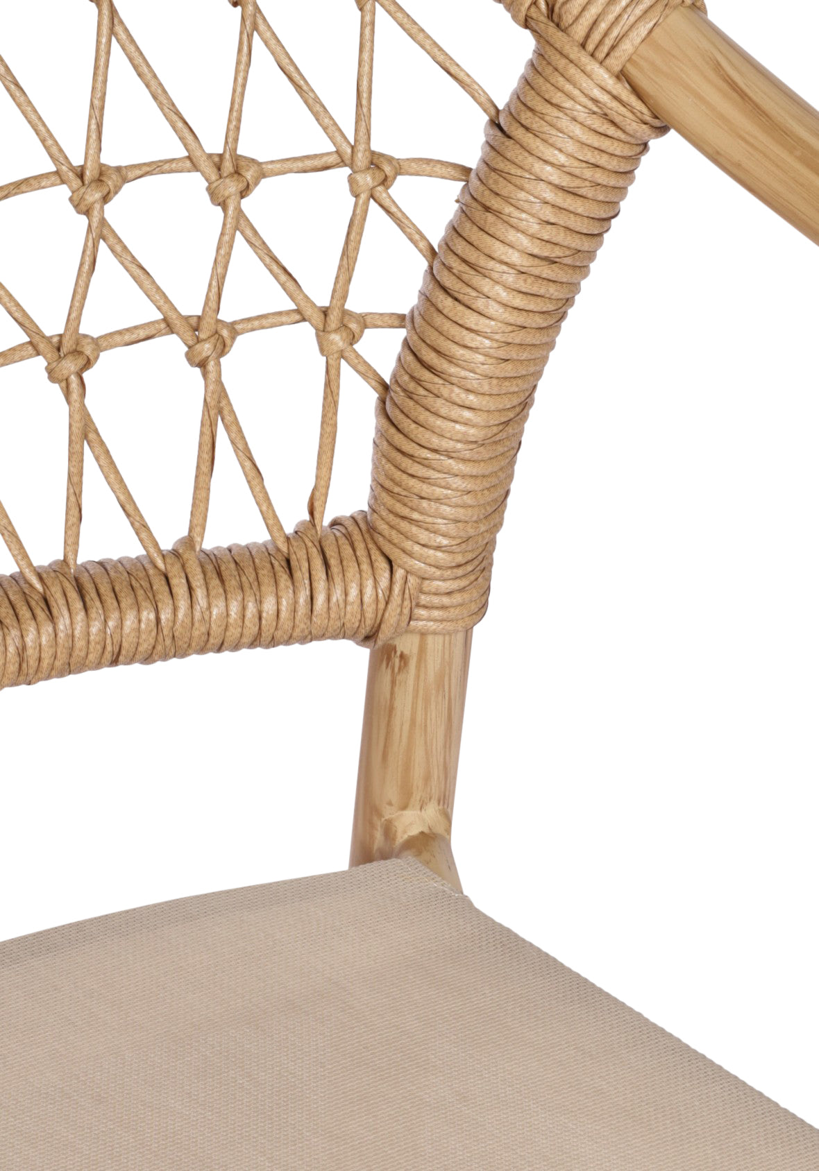Silla Exterior Myra Aluminio Respaldo Tejido Efecto Madera