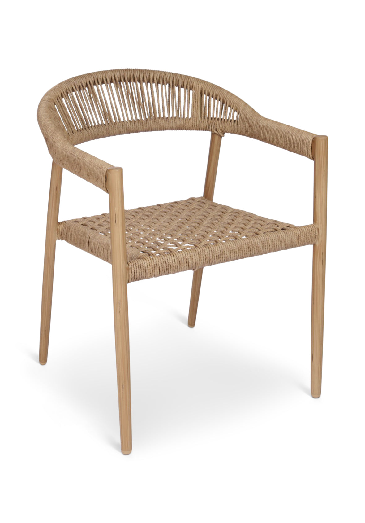 Silla Exterior Naxos Aluminio con Tejido Sintético Natural Claro