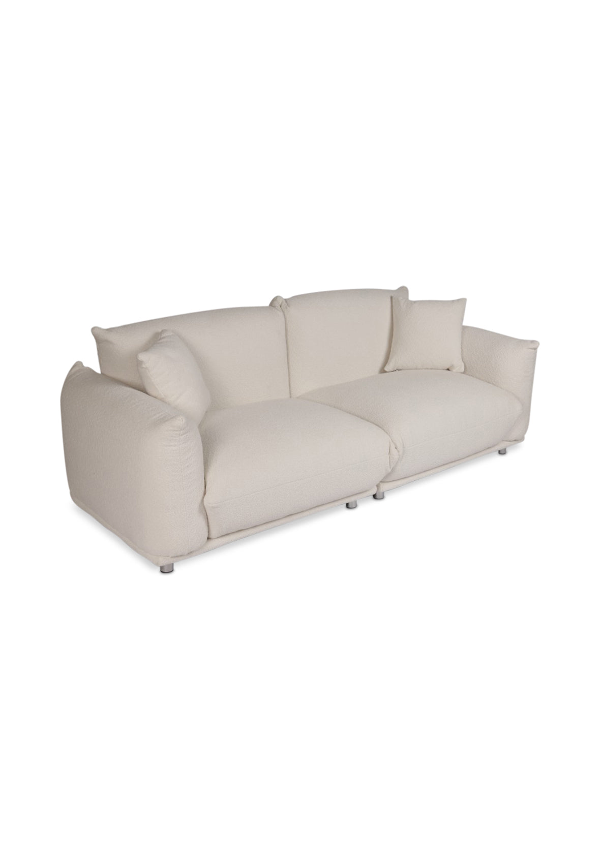 Sofá Fritz Modular Contemporáneo Tapizado Tela Blanca