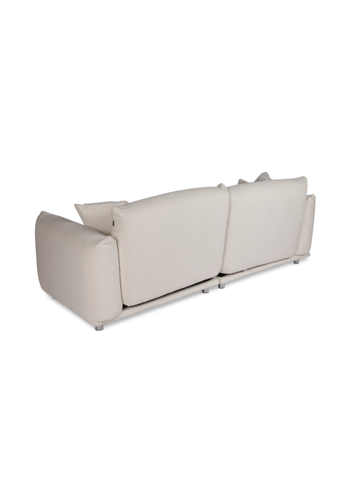 Sofá Fritz Modular Contemporáneo Tapizado Tela Blanca