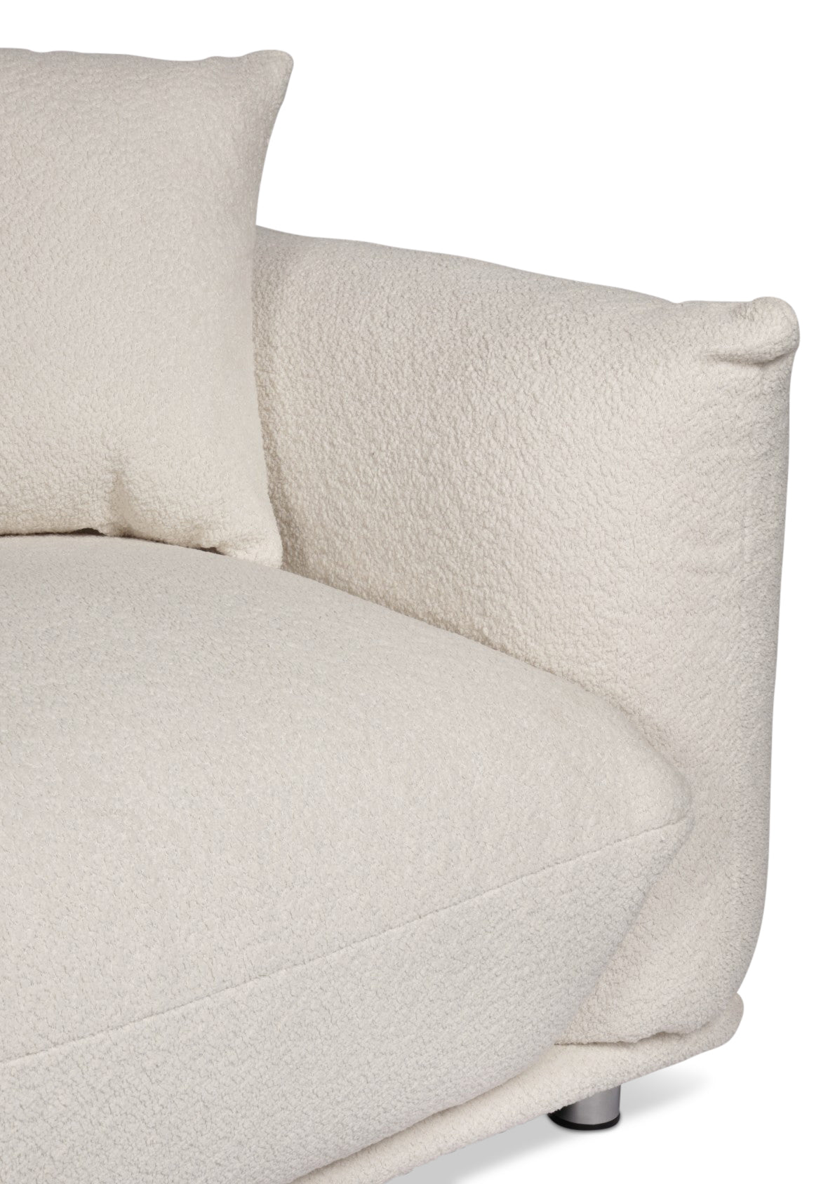 Sofá Fritz Modular Contemporáneo Tapizado Tela Blanca