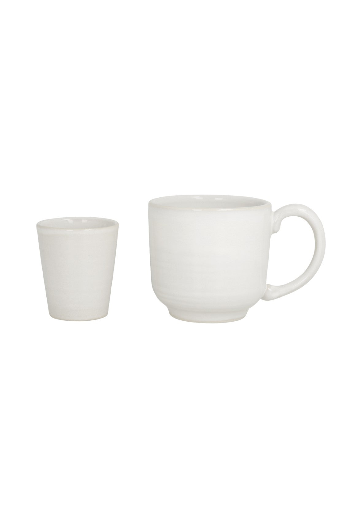 Set de 4 Tazas sin asa  para espresso/agua  en cerámica fina – Colección ACTUAL – Hecho en Portugal