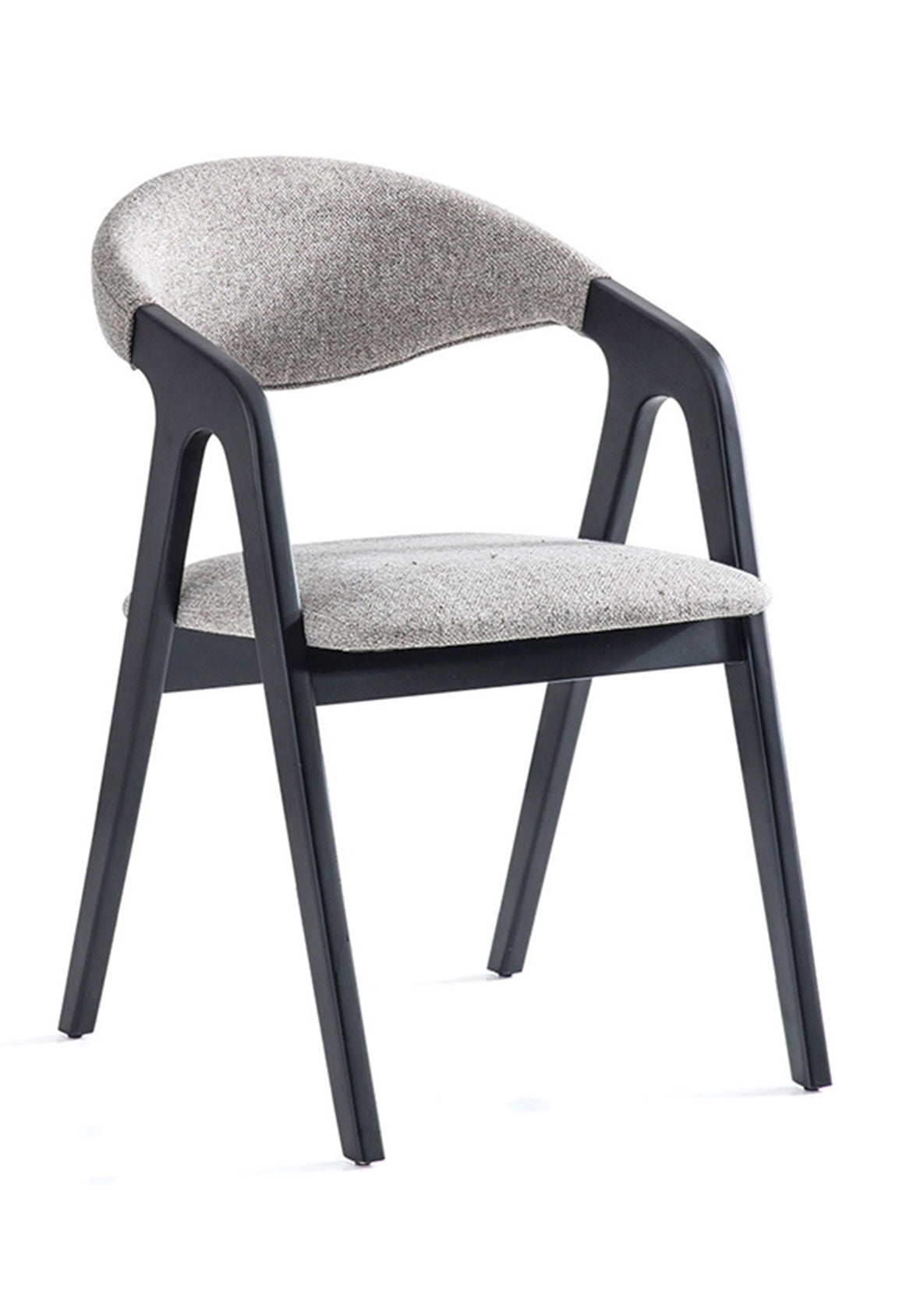 Silla Lars con descansabrazos madera y tapizado