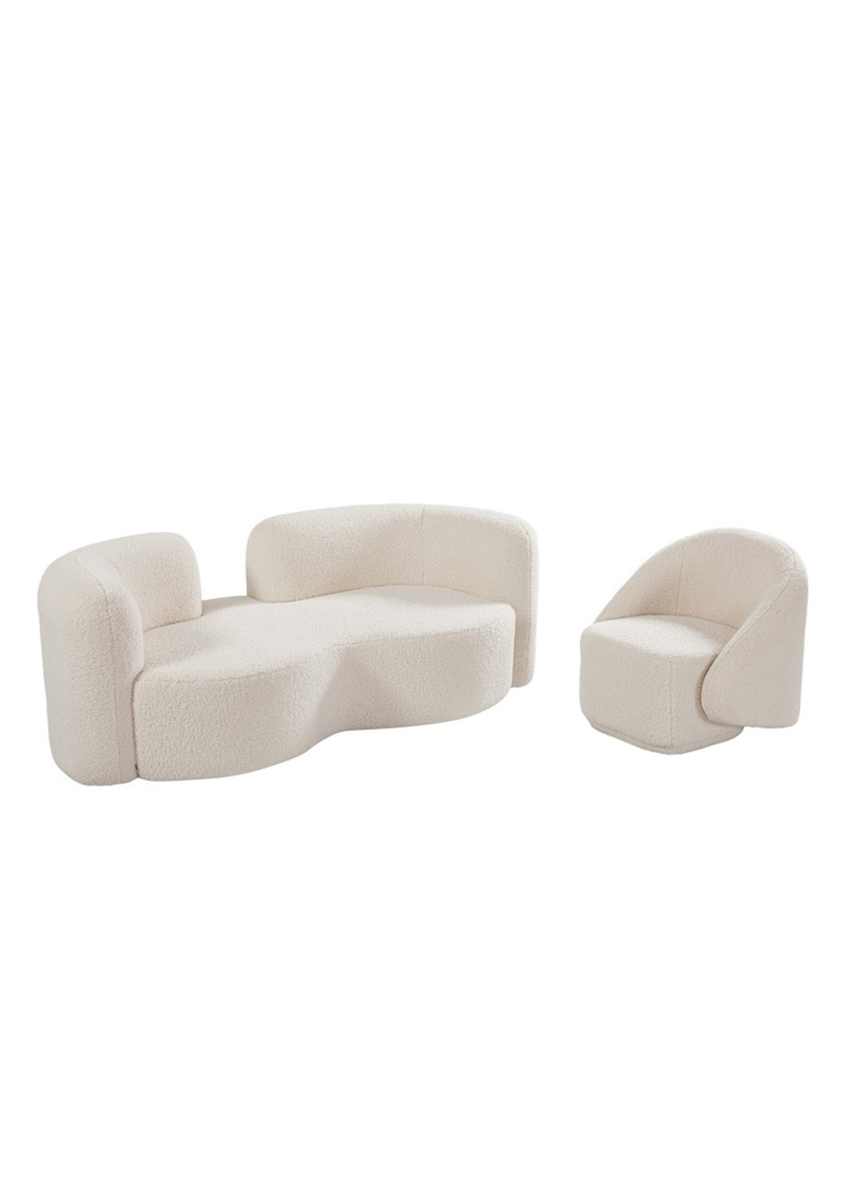 Sillón Individual Madsen Tapizado Tela Gris Claro