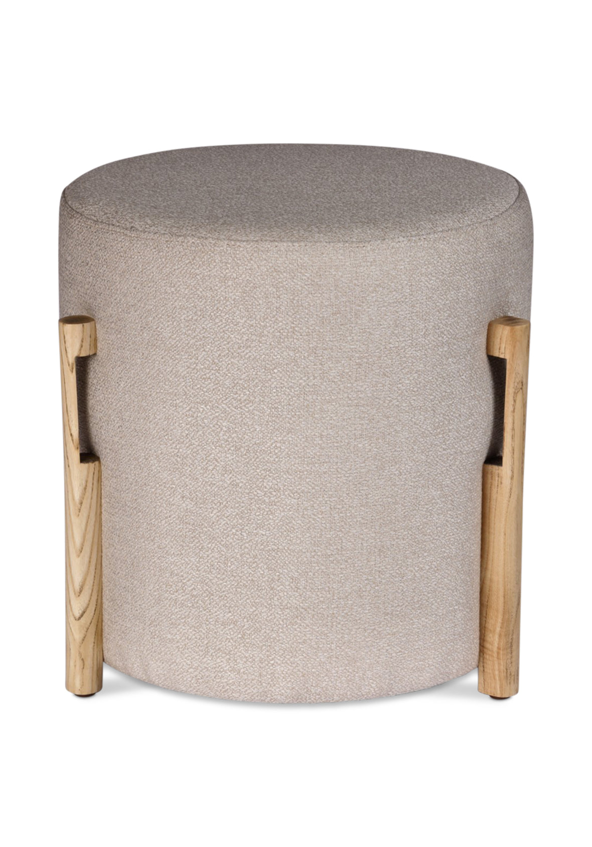 Taburete Axsel Tapizado Bouclé Base Madera Clara
