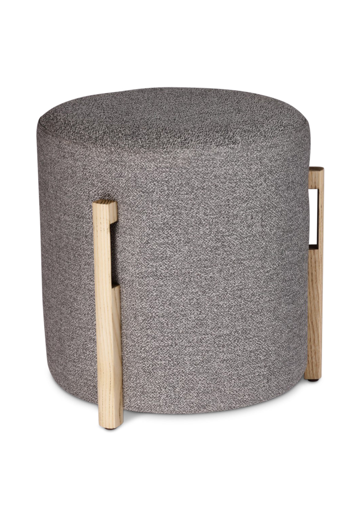 Taburete Axsel Tapizado Bouclé Base Madera Clara