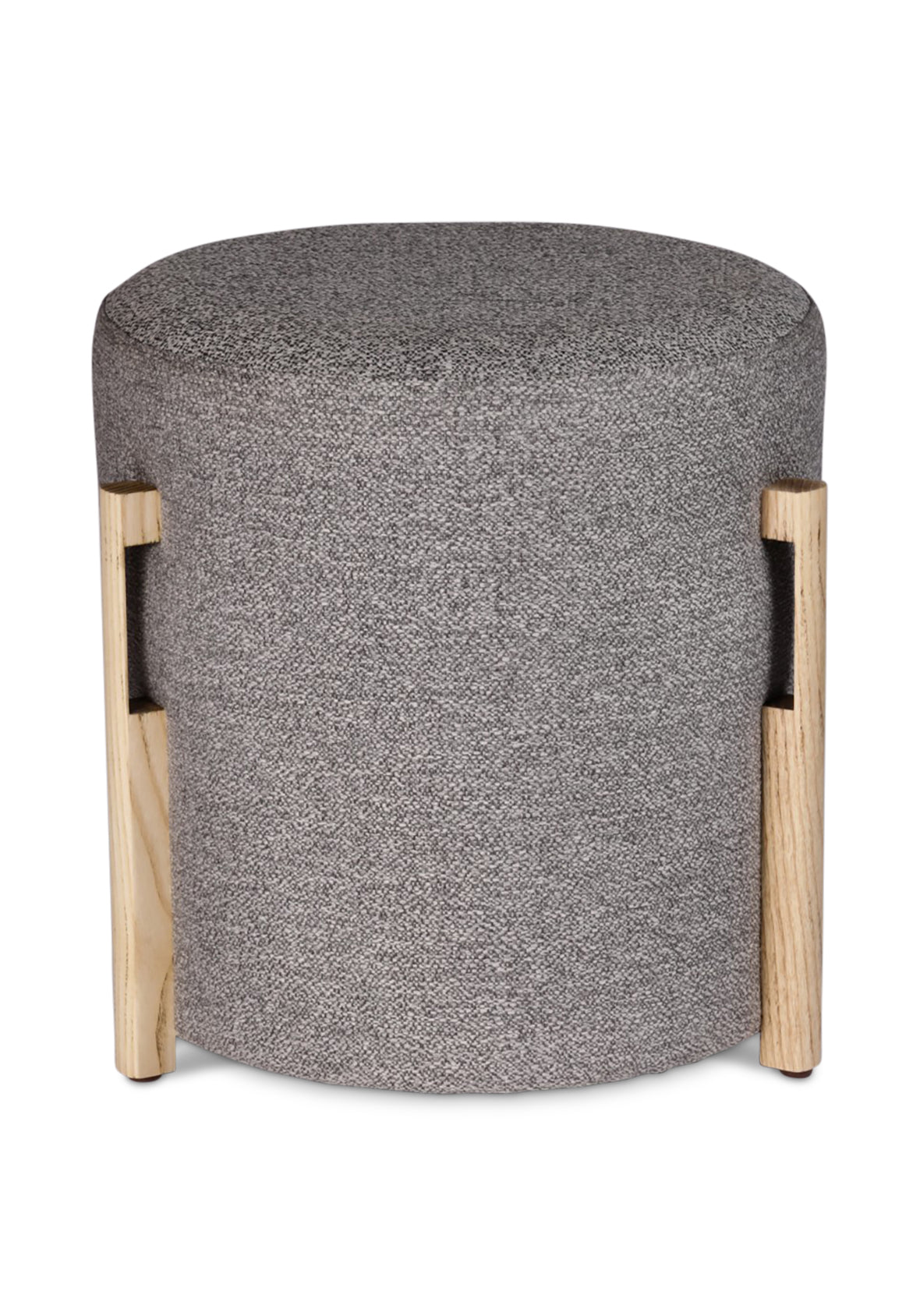 Taburete Axsel Tapizado Bouclé Base Madera Clara
