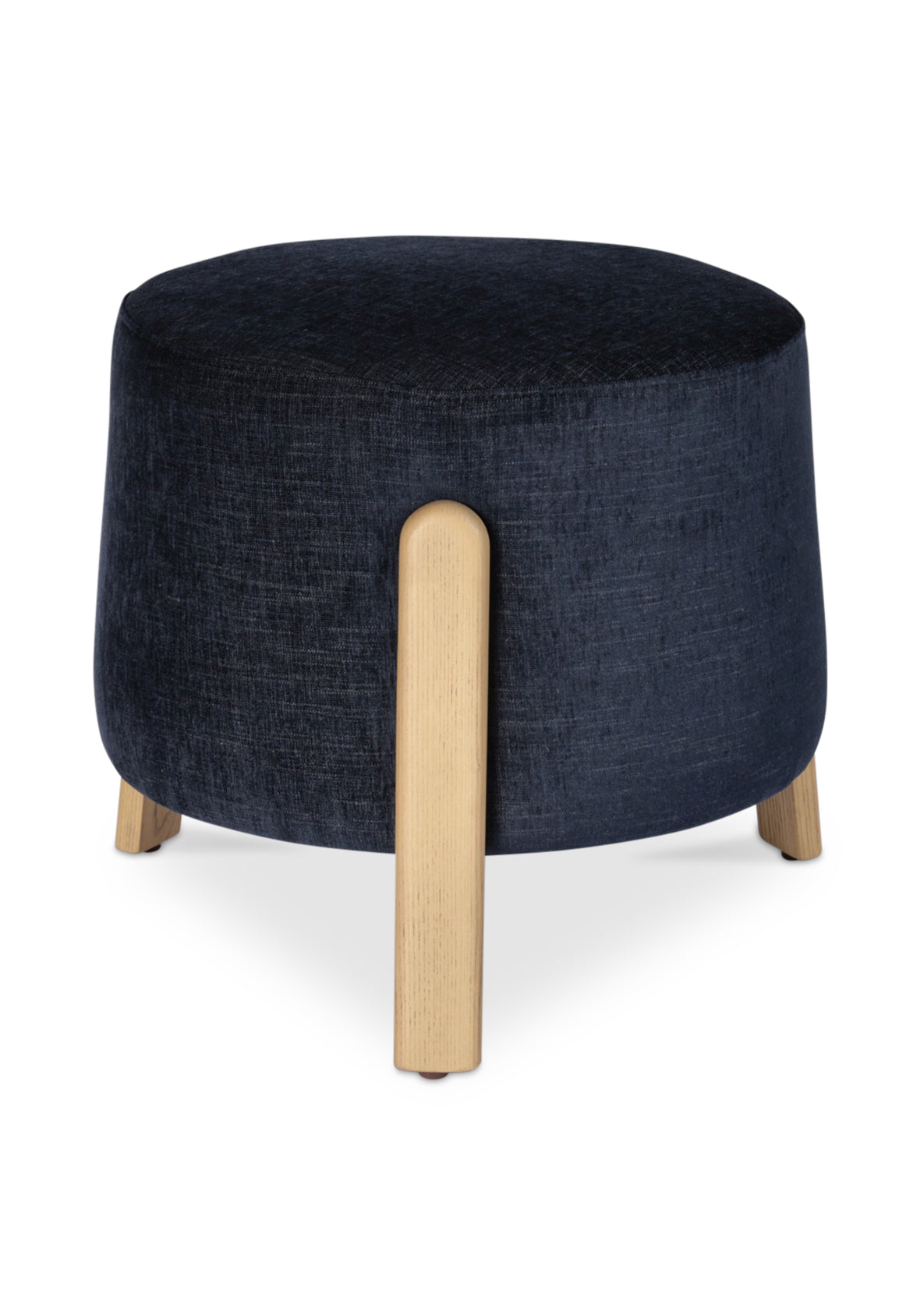 Taburete Esben Tapizado Tela Base Madera Natural