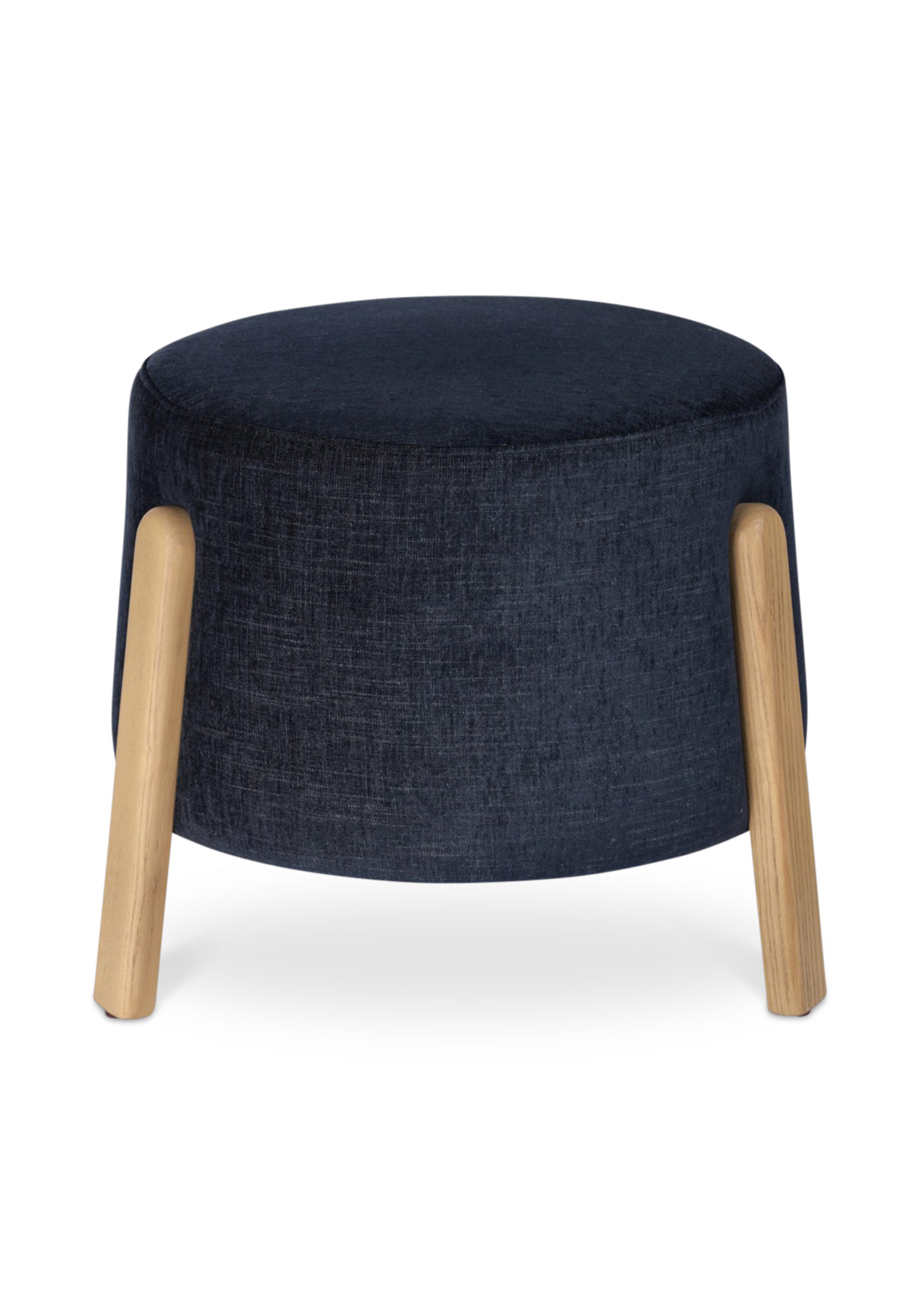 Taburete Esben Tapizado Tela Base Madera Natural