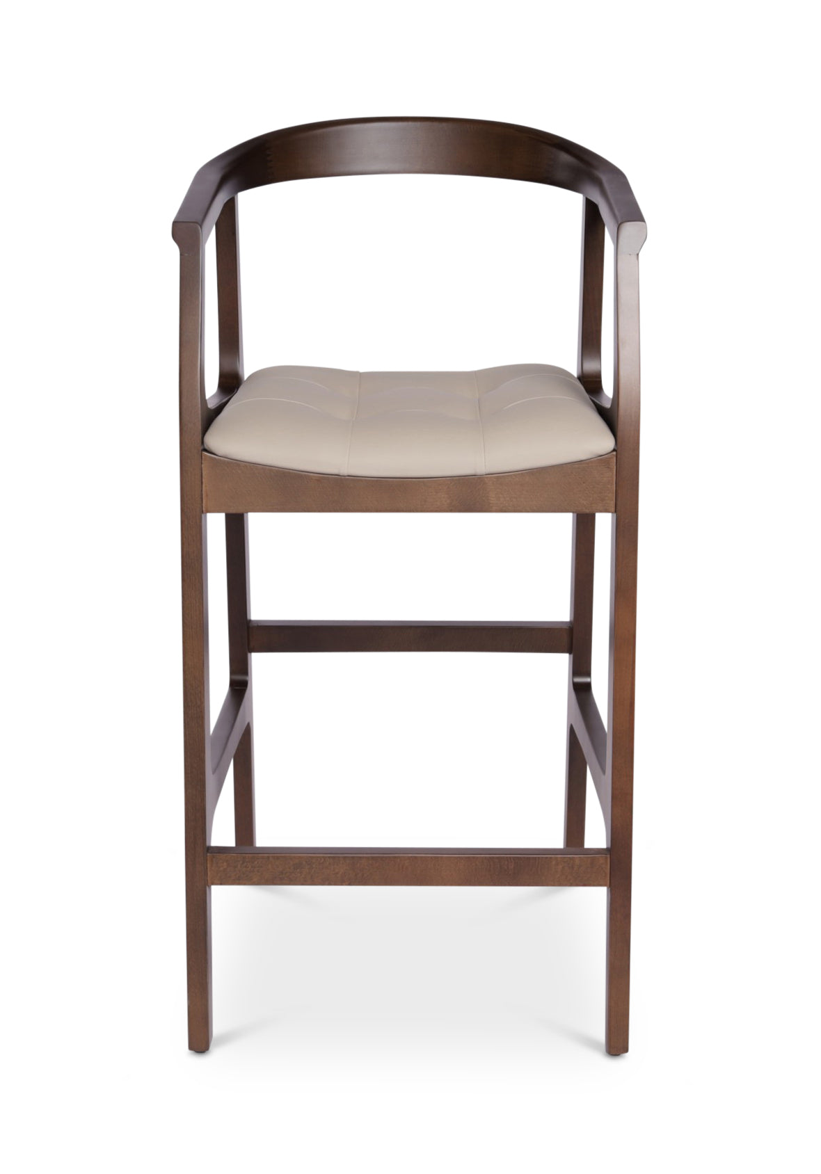 Banco Finn Nogal con Brazos y Asiento Arena