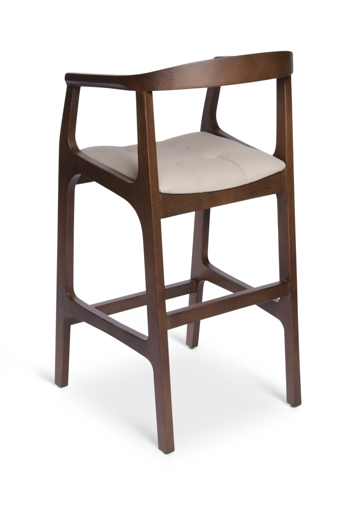 Banco Finn Nogal con Brazos y Asiento Arena