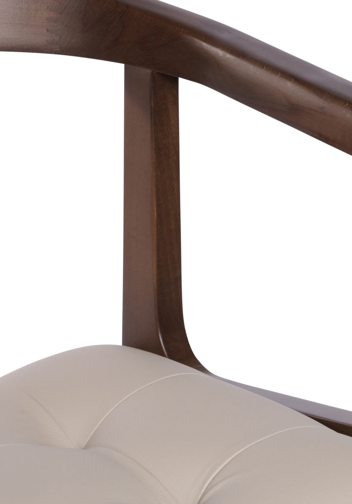 Banco Finn Nogal con Brazos y Asiento Arena