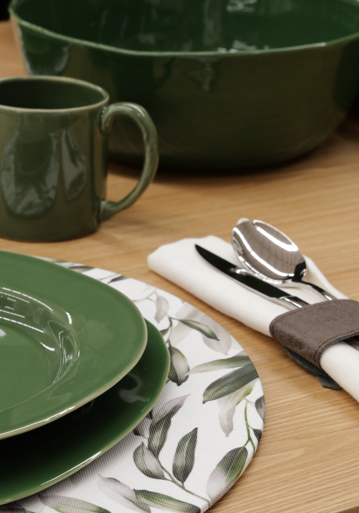 Set de 4 Platos ensalada de cerámica orgánica 22 cm – Colección ORGÁNICA – Hecho en Portugal