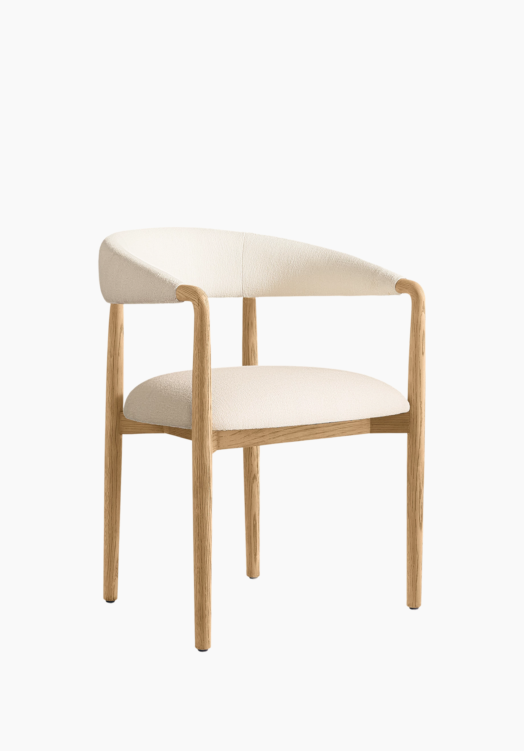 GM Silla Idun de madera maciza con patas de acero en acabado brillante